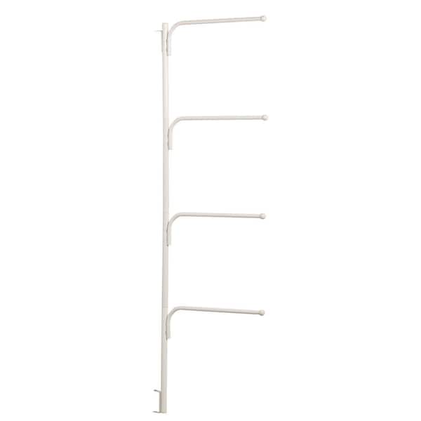 HOUSEHOLD ESSENTIALS HINGE-IT Clutterbuster Family Towel Bar, White
