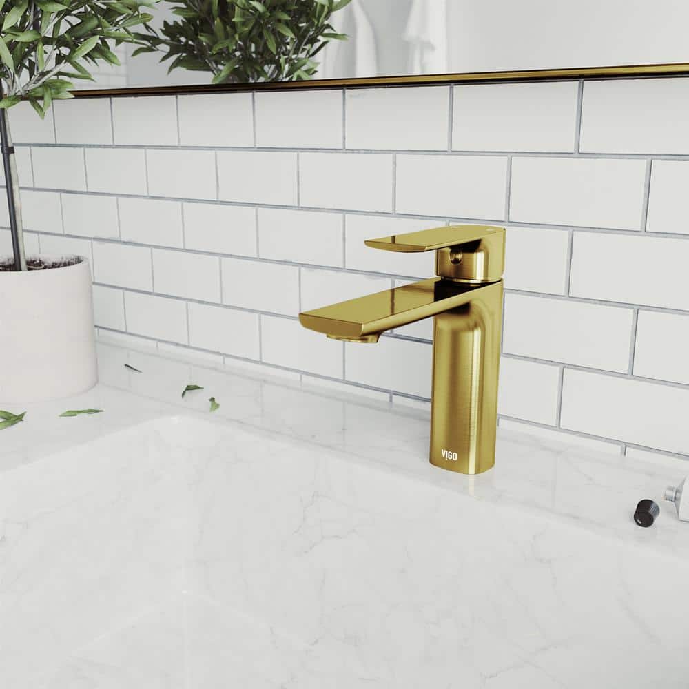 Davidson Sleek 6.5" Single Hole Brushed Nickel Bathroom Faucet