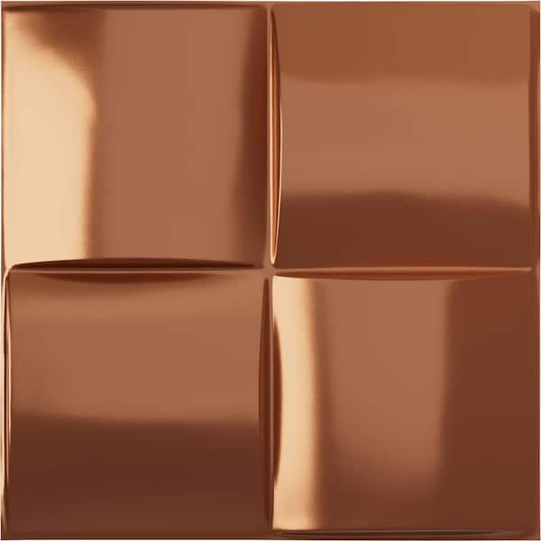 Ekena Millwork 19 5/8 in. x 19 5/8 in. Smith EnduraWall Decorative 3D Wall Panel, Copper (12-Pack for 32.04 Sq. Ft.)