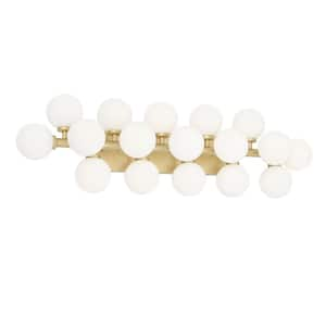 Arya 17 Light Wall Sconce With Satin Gold Finish