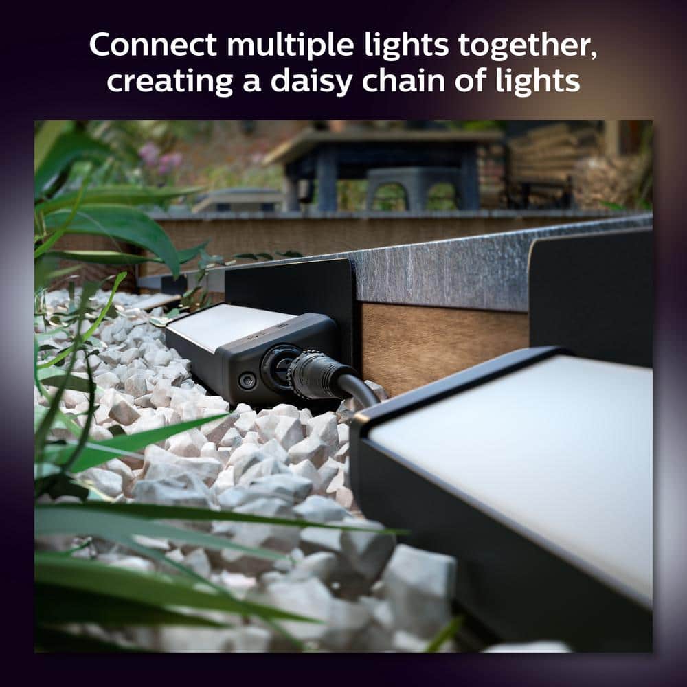 Black Metal LED Smart Outdoor Light Bar with Multicolor Illumination