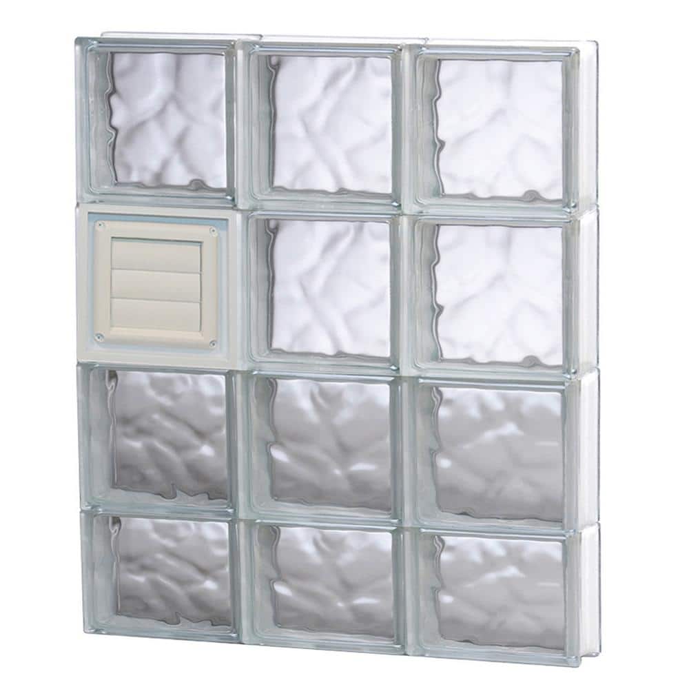 23.25 in. x 29 in. x 3.125 in. Frameless Wave Pattern Glass Block Window with Dryer Vent price history on PriceWatchPro