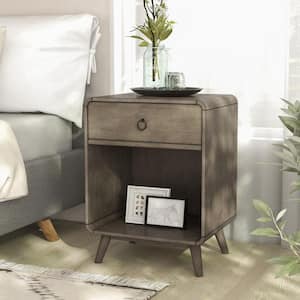 Bladen 19.5 in. Gray Rectangle Wood Side Table with 1-Drawer