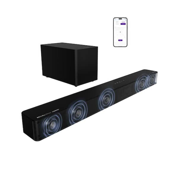 Poseidon M60 Boom 31.5 in. 5.1 Channel Soundbar, W/Dolby Atmos, Bluetooth 5.4, W/Subwoofer, Remote Control