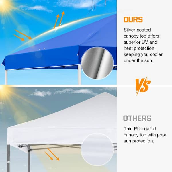 EAGLE PEAK 10 ft. x 10 ft. Pop Up Canopy Tent Instant