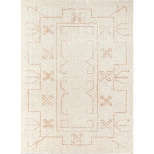 Downtown Light Beige/Cream Tribal 8 ft. x 10 ft. Indoor Area Rug