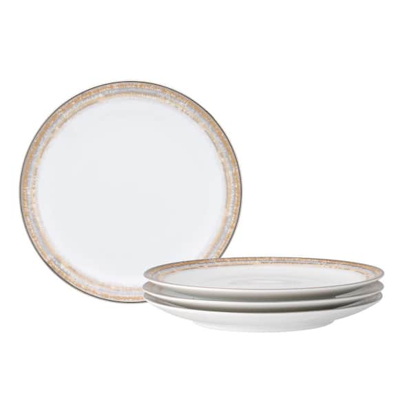Noritake Raylan 6.25 in. White Porcelain Bread and Butter/Appetizer Plates, Set of 4