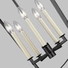 Generation Lighting Thayer 5-Light Smith Steel Traditional Transitional Hanging Candlestick Chandelier F3323/5SMS
