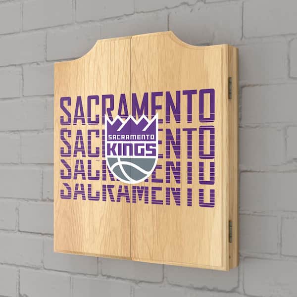 Sacramento Kings City 20.5 in. Dart Board with Cabinet, Darts and Scoreboards