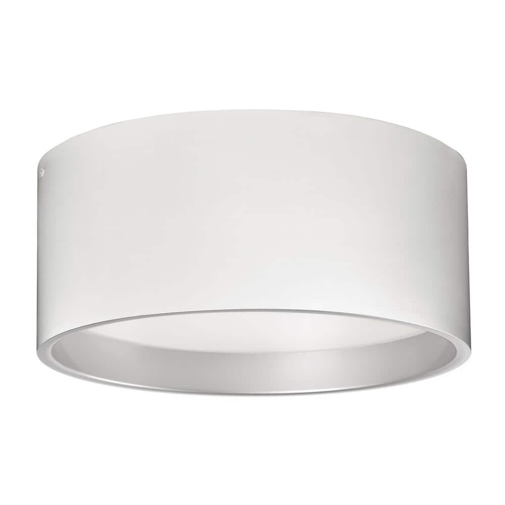 KUZCO Mousinni 18 in. 1 Light 48-Watt White Integrated LED Flush Mount ...