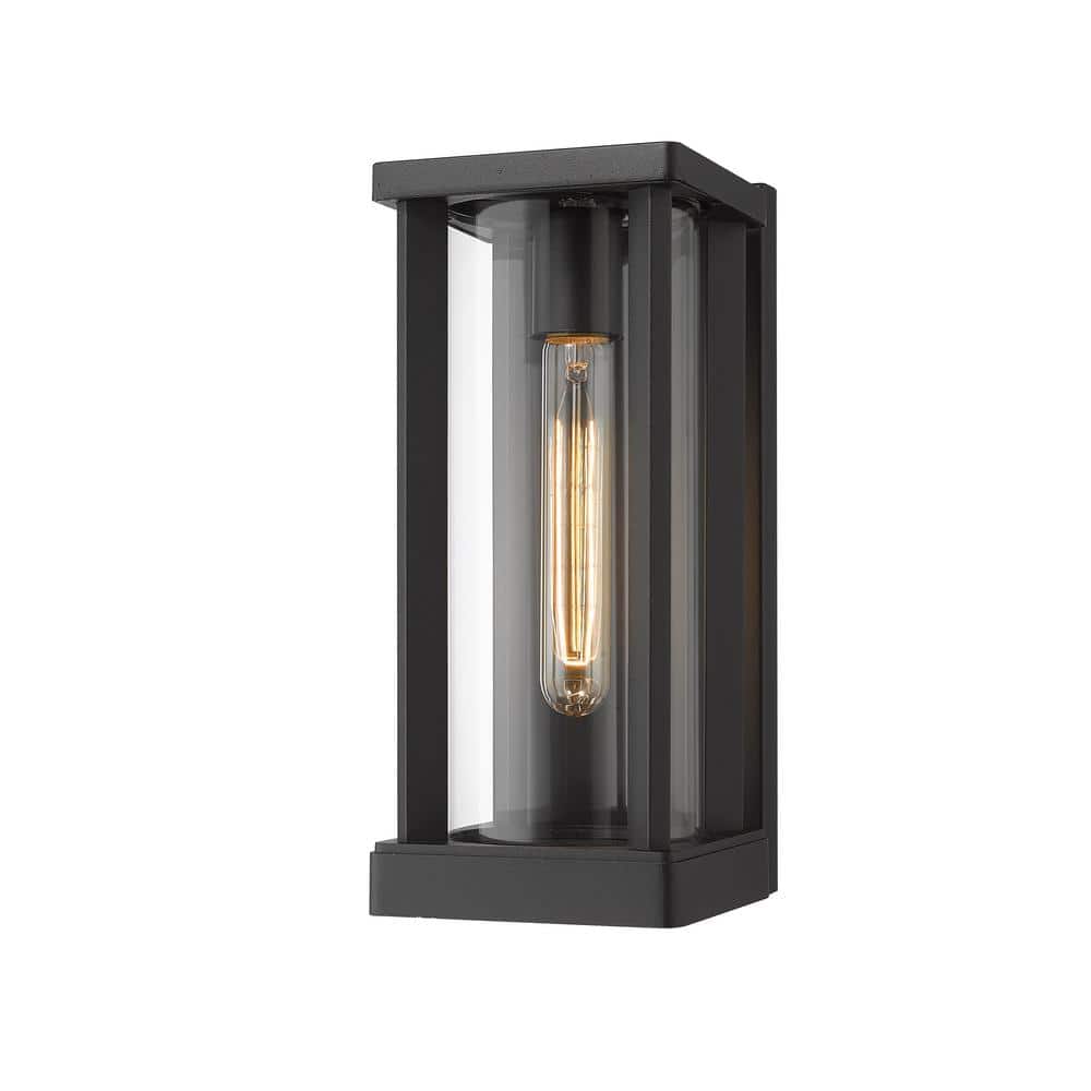 Glenwood Black Outdoor Hardwired Wall Sconce with No Bulbs Included