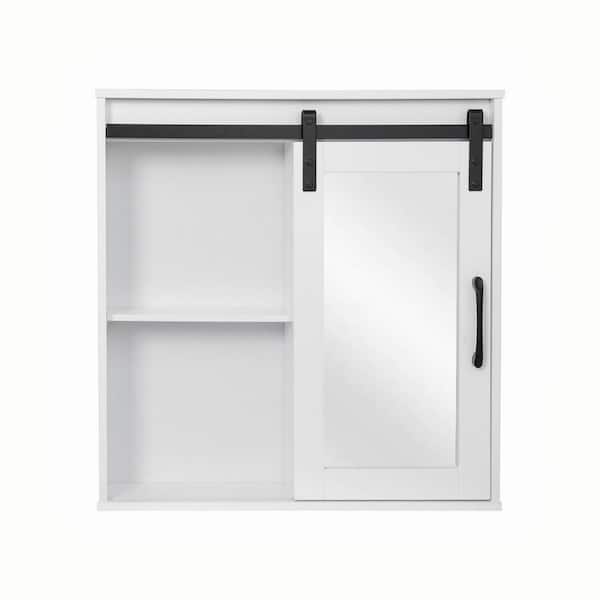 Puluomis 23.6 in. W x 24 in. H x 5.3 in. D Bathroom Storage Wall