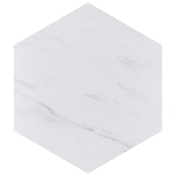Merola Tile Eterno Hex Carrara 8-5/8 in. x 9-7/8 in. Porcelain Floor and Wall Tile (11.5 sq. ft./Case)