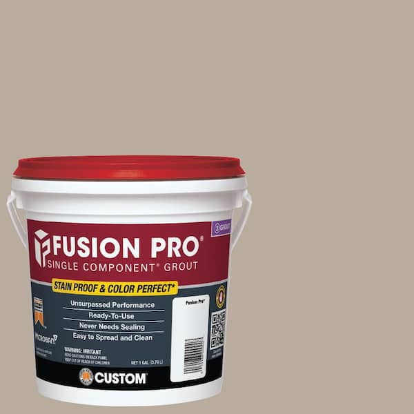 Custom Building Products Fusion Pro #386 Oyster Gray 1 gal. Single Component Grout