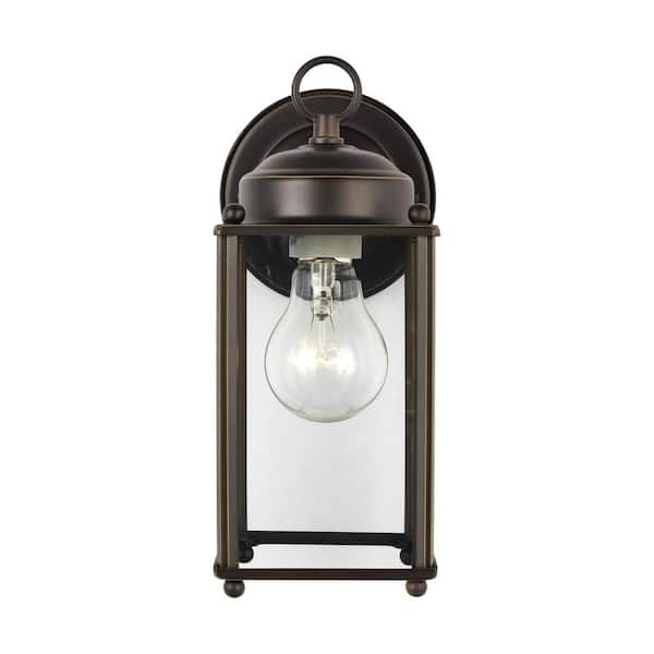 Generation Lighting New Castle 1-Light Antique Bronze Outdoor Wall Lantern