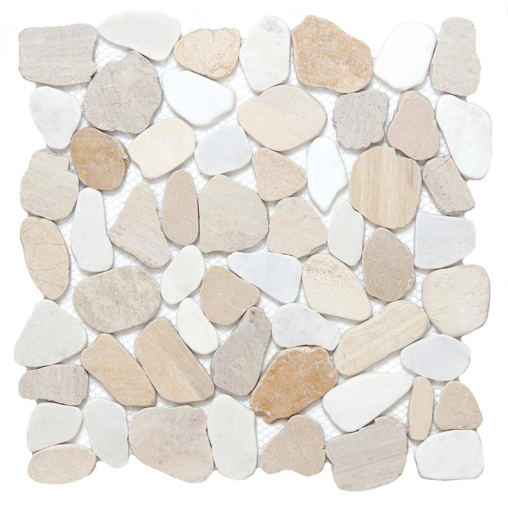 Summer Pebble Stone 12x12 Natural Mosaic Tile