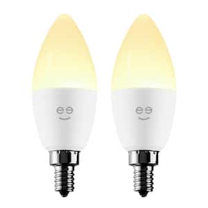 40W Equivalent B11 Candelabra Bulb E12 Base Dimmable Smart LED Light Bulbs, Tunable Candle Bulb for Chandeliers (2-Pack)