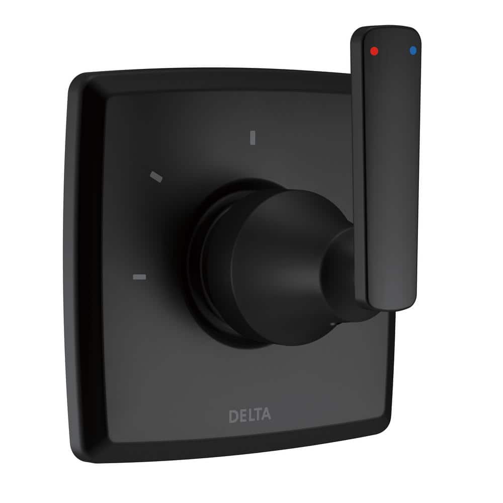Matte Black Stainless Steel Wall-Mounted Shower Lever