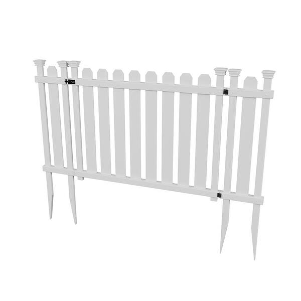 Zippity Outdoor Products 3.5 ft. H x 7.6 ft. W Manchester No-Dig Vinyl Fence  (2 Panels) & Reviews