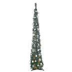 6 ft. H Green PopUp Decorated Tree