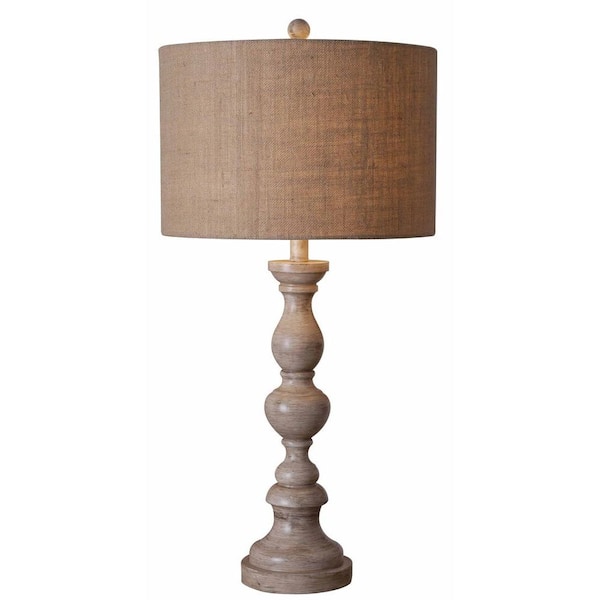 Unbranded Bennett 30 in. Toasted Almond Table Lamp
