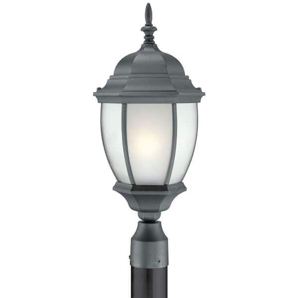 Thomas Lighting Covington 1-Light Outdoor Black Post Lantern-DISCONTINUED