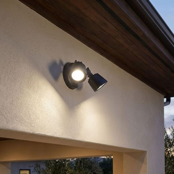 22-Watt equivalent 1600 Lumen Bronze Integrated LED Double Flood Light