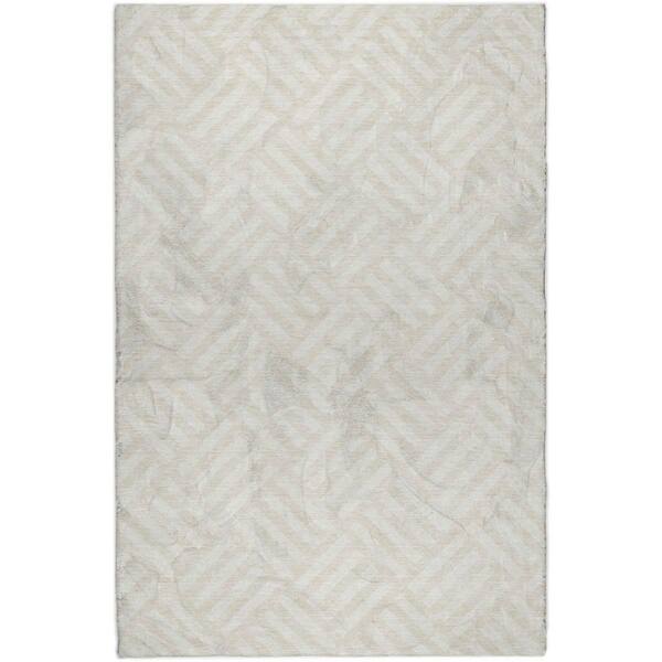 Dream Shag Premium Machine Washable Abstract ADS620 Ivory 10 ft. x 14 ft. Area Rug