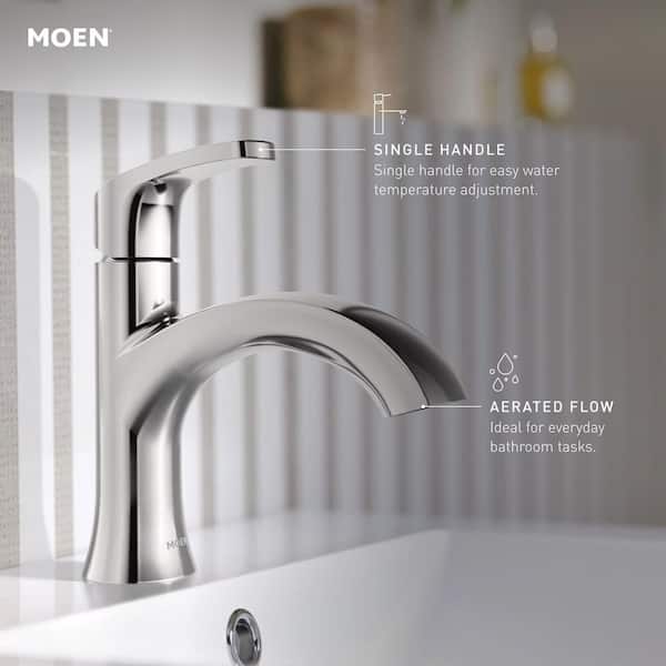 MOEN Karis Single Hole Single Handle Bathroom Faucet in