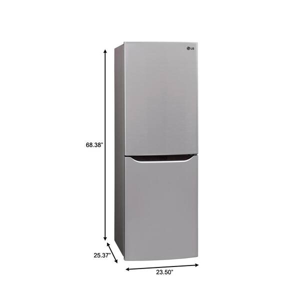 Lg Electronics 23 5 In W 10 1 Cu Ft Bottom Freezer Refrigerator In Platinum Silver With Multi Air Flow And Reversible Door Lbnc10551v The Home Depot