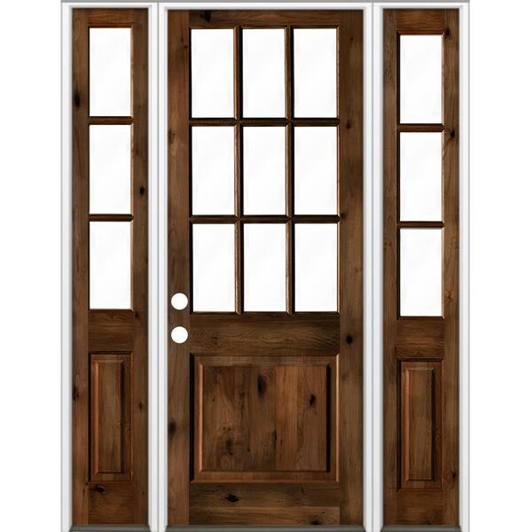 Krosswood Doors 64 in. x 96 in. Rustic Knotty Alder Clear 9