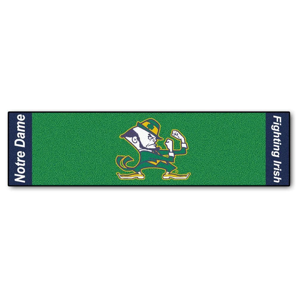 FANMATS NCAA Notre Dame 1 ft. 6 in. x 6 ft. Indoor 1-Hole Golf Practice  Putting Green 9097 - The Home Depot