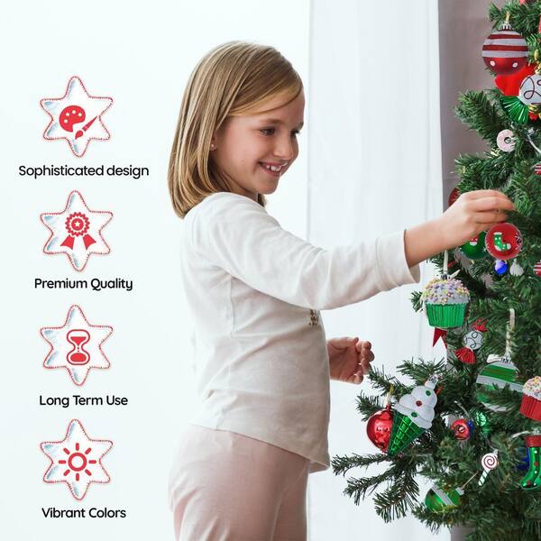 R N' D Toys Candycane Christmas Ornament Set - Shatterproof Balls