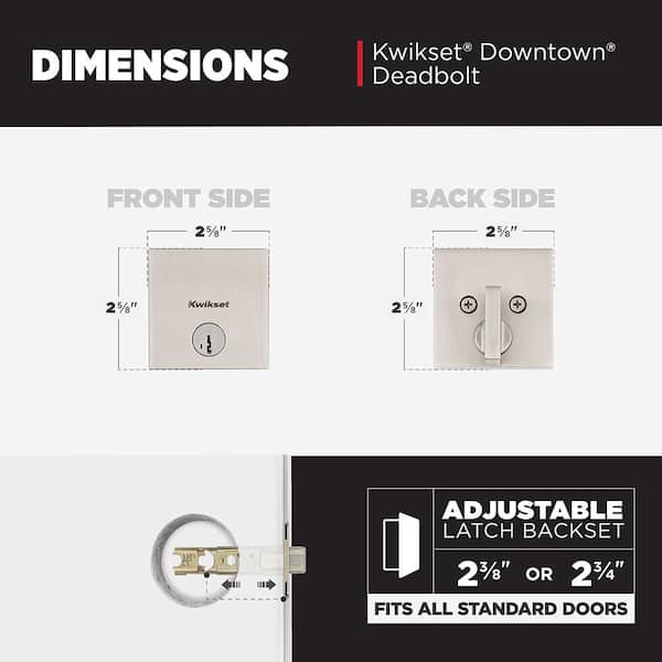 【TICT】MINIMALISM Liberte MLS-624 Kwikset Downtown Low Profile Satin Nickel Square Single