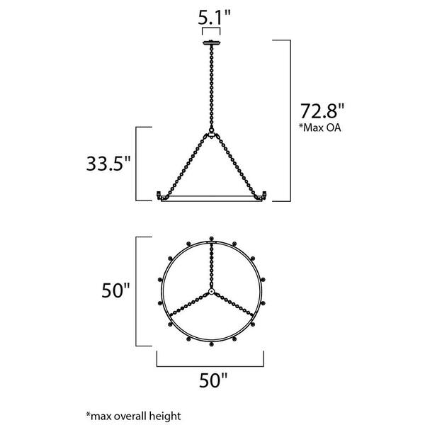 Maxim Lighting - Noble 14-Light Natural Aged Brass Chandelier