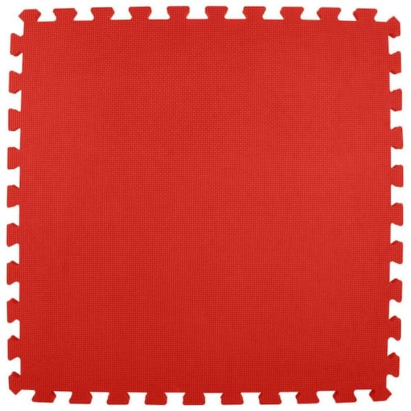 Greatmats Premium Red 24 in. x 24 in. x 5/8 in. Foam Interlocking Floor Mat (Case of 25)