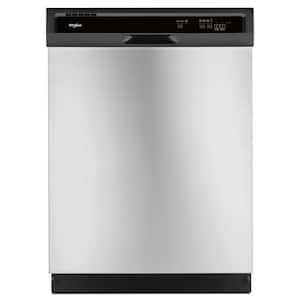 24 in. Stainless Steel Front Control Built-in Tall Tub Dishwasher Stainless Steel with 1-Hour Wash Cycle, 55 dBA