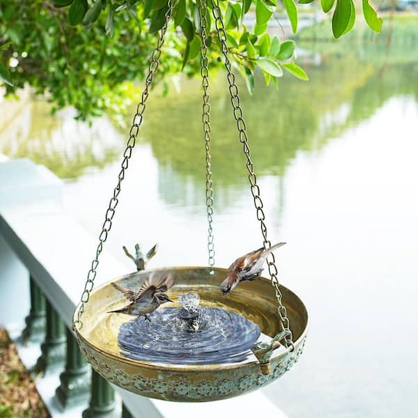Hanging Bird Bath, Metal Hanging Bird Baths for Outdoors RT1011