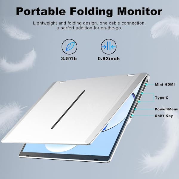 Lukyamzn 15.6 in. Portable Folding Laptop Screen Extender Triple