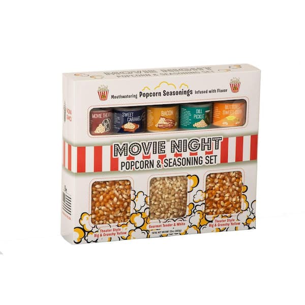Movie Night Popcorn and Seasonings Gift Set