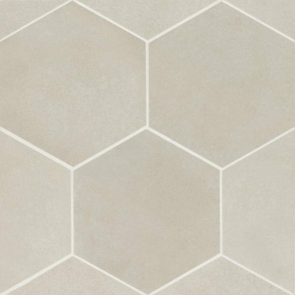 Sample-Makoto Hexagon 4 in. x 5 in. Matte Kumo Grey Porcelain Floor Tile price history on PriceWatchPro