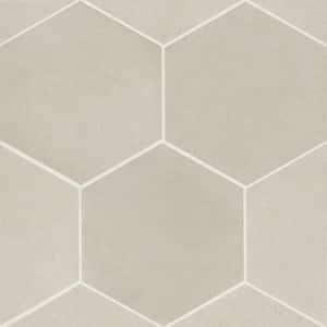 Makoto Hexagon 10 in. x 10 in. Matte Kumo Grey Porcelain Floor Tile (10.76 sq. ft./Case)