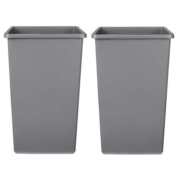 25 Gal. Gray Plastic Trash Can