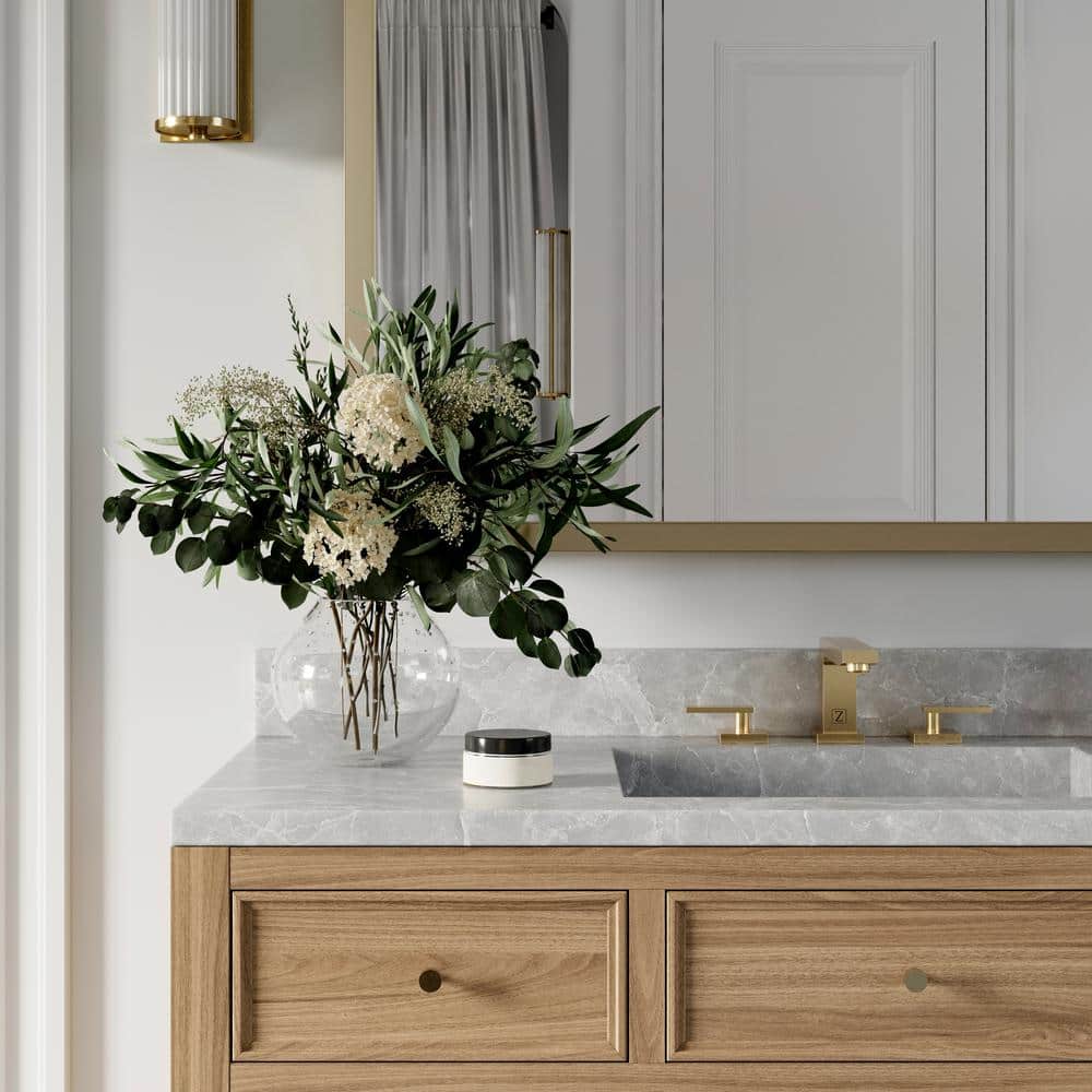 Contemporary Crystal Bay Polished Gold Bathroom Faucet