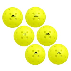 Pickleballs Pi 40, Outdoor 6-Pack, USAPA Official Size 40 Hole Ball for Tournament Play