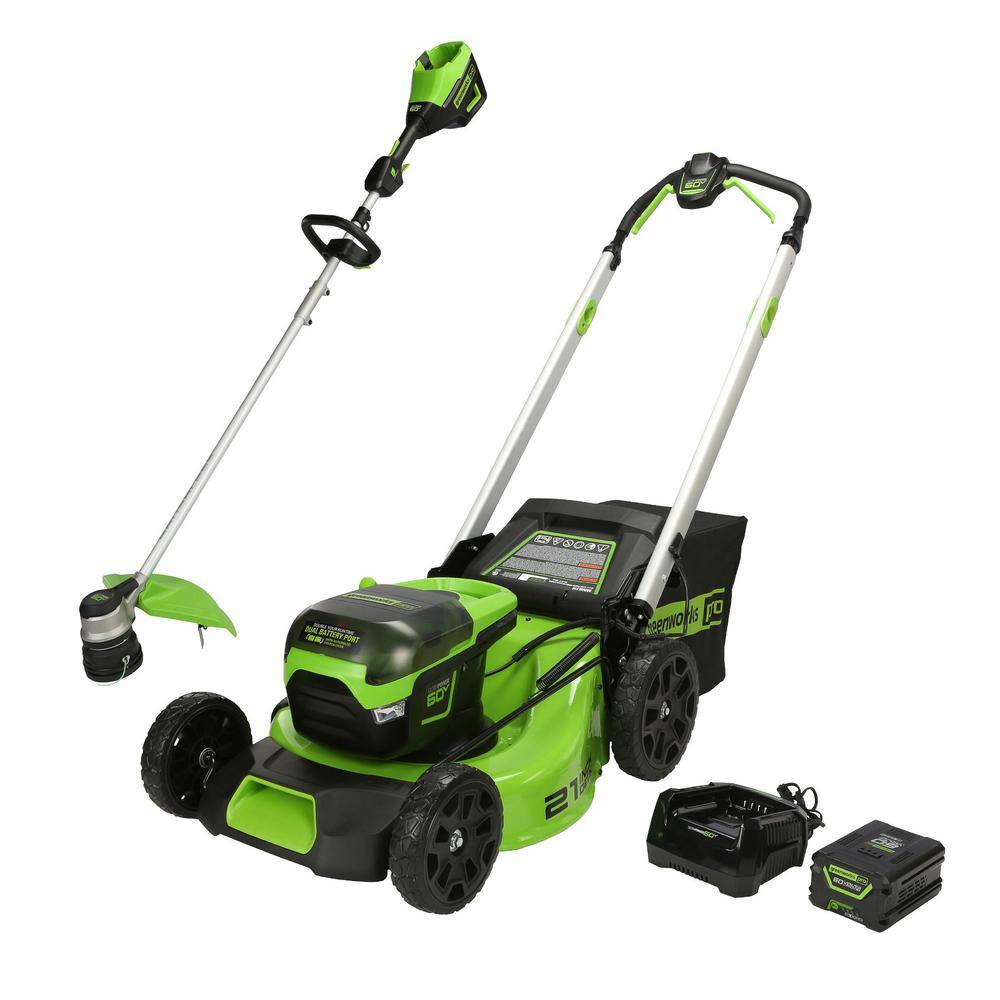 Greenworks PRO 60Volt Cordless Brushless 21 in. Push Lawn Mower/16 in