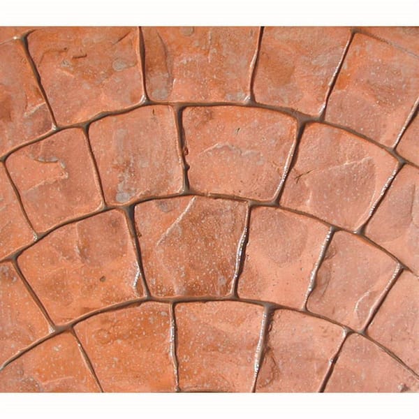 26 in. x 46 in. European Fan Cobble Texture Mat Concrete Stamp