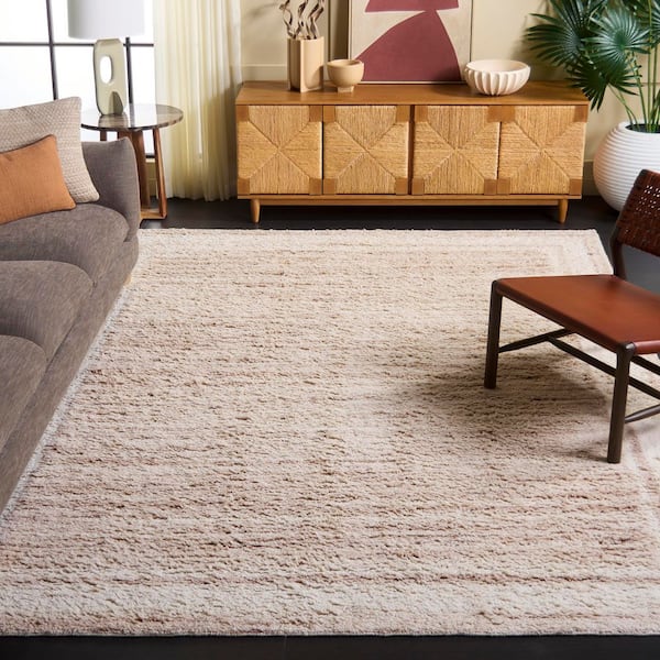 Vermont 8 ft. x 10 ft. Beige/Ivory Double Border Solid Area Rug