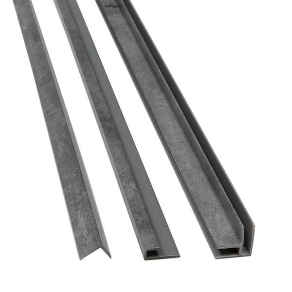 PALISADE Cracked Slate 94 in. Vinyl Backsplash Accessory Trim Kit