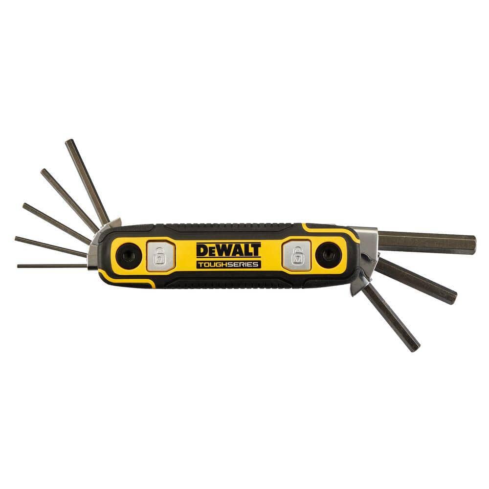 DEWALT TOUGHSERIES Metric Folding Locking Hex Key Set (8-Piece